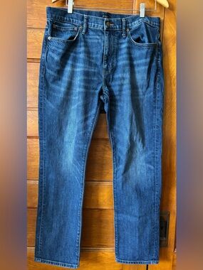 J. Crew Men’s Straight Jeans in Dark Blue Wash